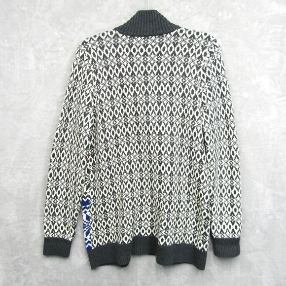 Coldwater Creek Sweater Womens Medium Fair Isle Nordic Buttons Dale Grandma Core - Picture 9 of 11
